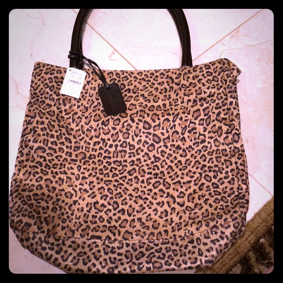 neiman marcus leopard tote bag